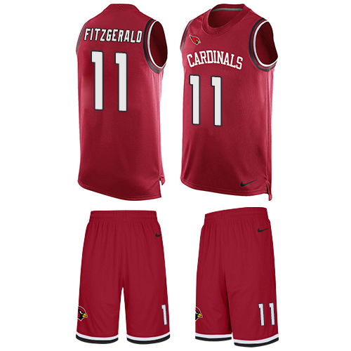 Men's Limited Larry Fitzgerald Nike Jersey Red - #11 Tank Top Suit NFL Arizona Cardinals